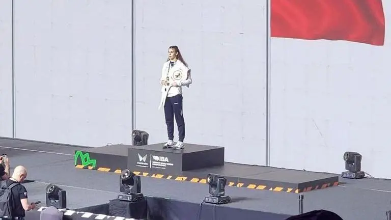 Russian anthem played incorrectly at World Championships during the 70kg medal ceremony Women's World Championships