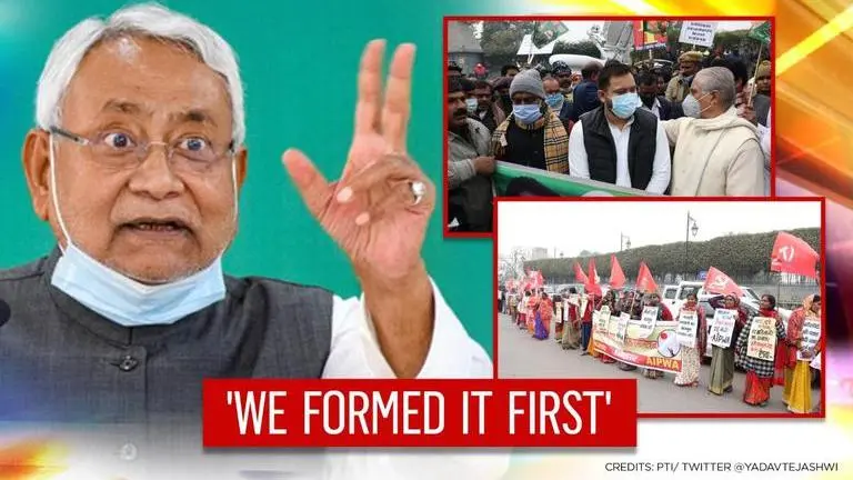 Bihar CM Nitish Kumar condemns Red Fort violence, opines on RJD's human chain formation Nitish Kumar