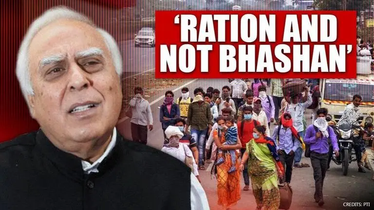 Cash not 'lathis' & rations not 'bhashans': Sibal attacks Centre in veiled Covid couplet Kapil Sibal