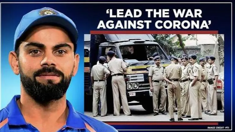 Virat Kohli hails Maha police' fight against COVID; stands in solidarity with a gesture Virat Kohli