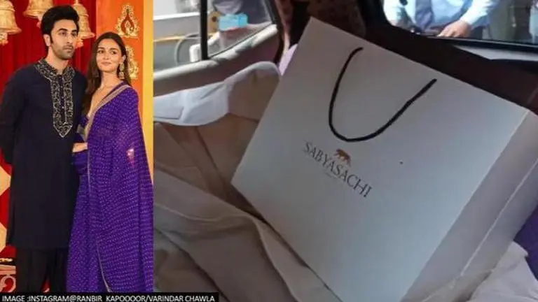 Alia Bhatt-Ranbir Kapoor Wedding: Sabyasachi package arrives at RK's residence; See pics Alia Bhatt