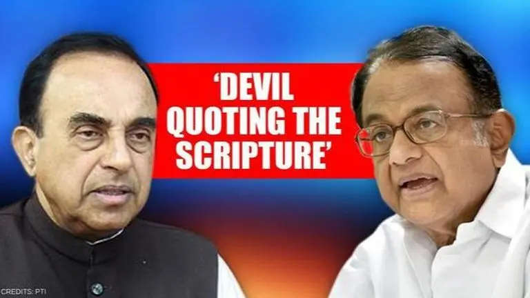 Subramanian Swamy fires rebuttal to P Chidambaram's charge of BJP violating law Subramanian Swamy