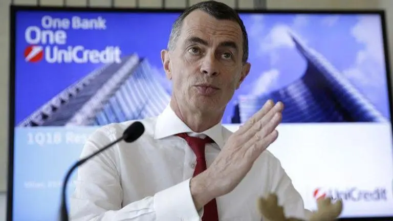 Italian bank UniCredit shares sink on CEO departure Italian bank UniCredit shares sink on CEO departure