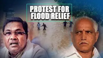 Karnataka floods: Congress stages day-long protest against BJP govt Karnataka
