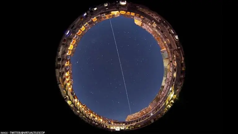 ISS passing over Rome's Colosseum results in a once-in-a-lifetime capture Colosseum