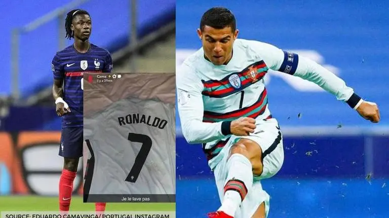 Eduardo Camavinga shows off Cristiano Ronaldo's shirt, insists he won't ever wash it Eduardo Camavinga
