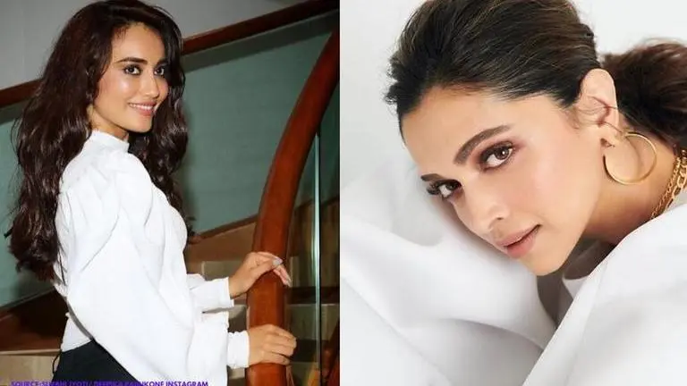 Surbhi Jyoti or Deepika Padukone; who styled the white bishop sleeve blouse better? Surbhi Jyoti