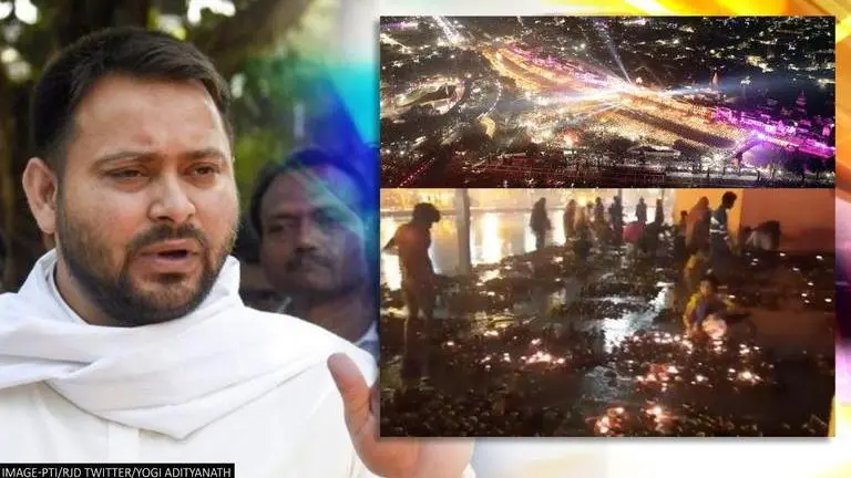 RJD slams Yogi's Deepotsav; shares visuals of people scooping unburnt oil amid price rise RJD, tejashwi