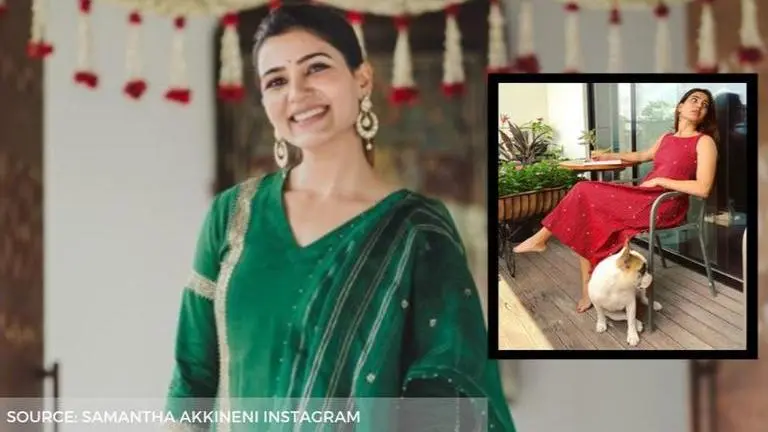 Samantha Akkineni shares candid pic of herself alongside pet dog, makes fans go all hearts Samantha Akkineni