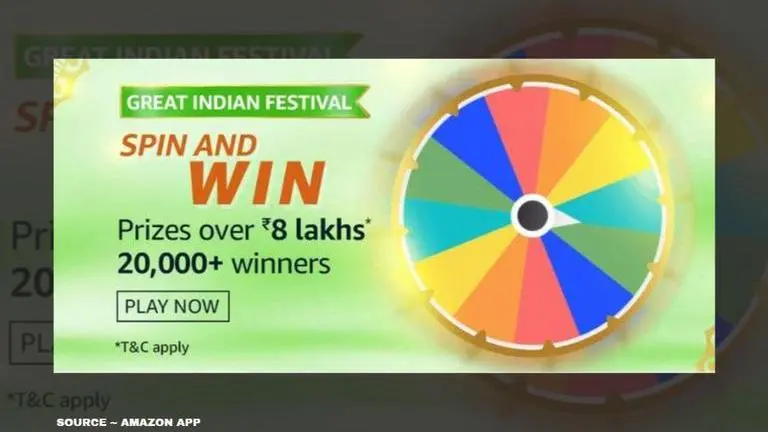 Amazon Great Indian Festival Spin And Win Quiz Answers: Win Rs 8 lakh, OnePlus Nord & more amazon great indian festival