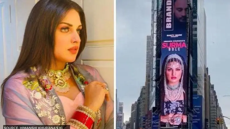Himanshi Khurana's 'Surma Bole' features on New York's Time Square Billboard himanshi khurana