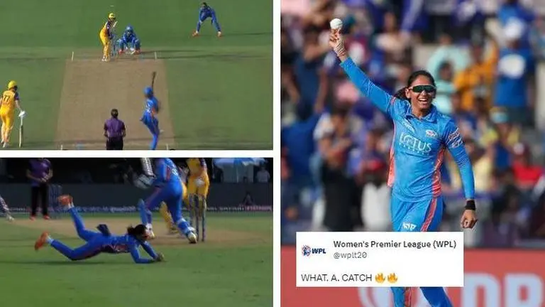Mumbai Indians skipper Harmanpreet Kaur stuns fans as she grabs blinder in WPL game: WATCH Harmanpreet Kaur