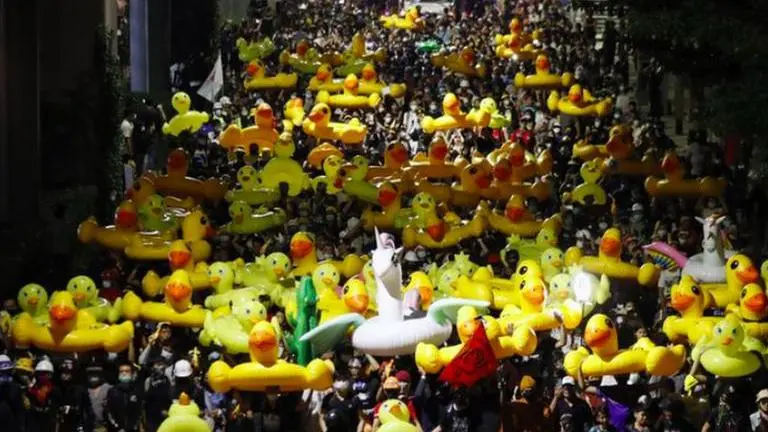Thai activists take to the streets of Bangkok; confront the police