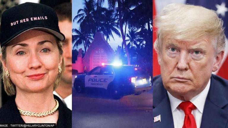 Hillary clinton mocks trump over fbi raid at florida home, promotes 'but her emails' merch