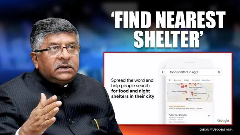 Centre & Google announce 'find food & night shelters' feature in 30 cities to aid migrants Ravi