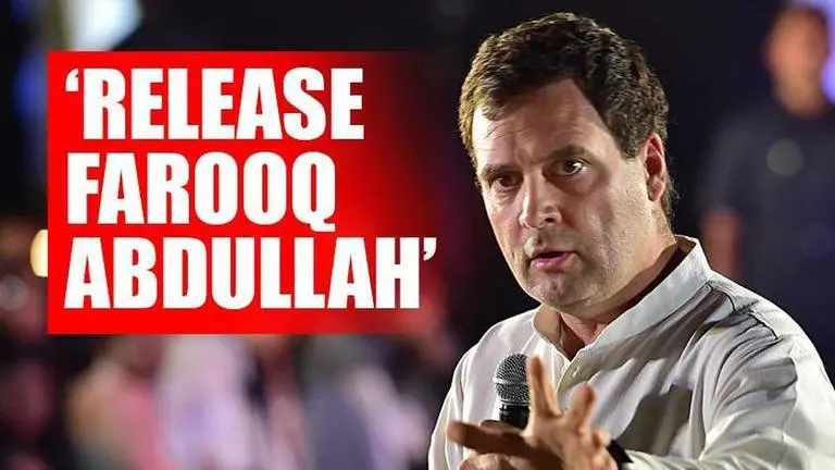 Rahul Gandhi: Govt trying to remove nationalists like Farooq Abdullah Rahul Gandhi