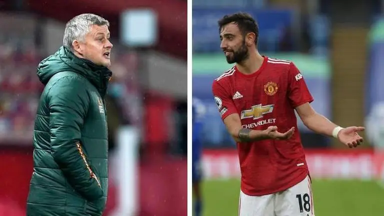 Bruno Fernandes, Solskjaer CLASH during West Brom draw after disagreement over positioning bruno fernandes