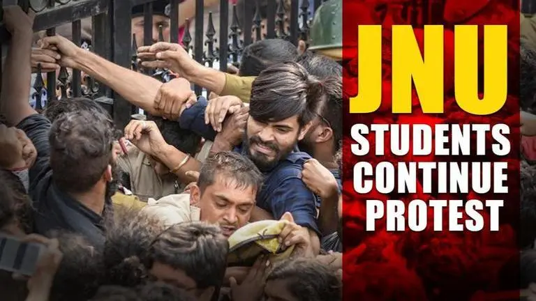 JNU students continue protests even after fee hike cut on Wednesday