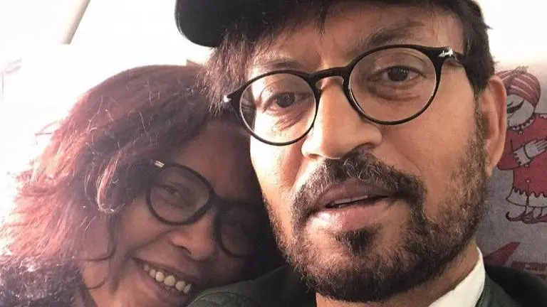 Irrfan Khan would have won an Oscar if Hollywood films were in Hindi: Sutapa Sikdar Late actor Irrfan Khan with wife Sutapa Sikdar. (Image Courtesy: Babil Khan/Instagram)