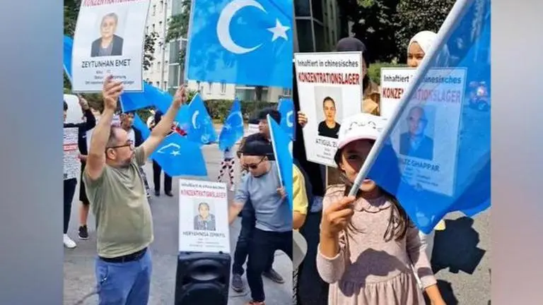 Vienna: Uyghur diaspora protest outside Chinese embassy to mark 13 yrs of Urumqi massacre China