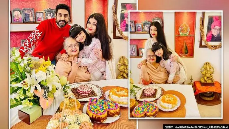 Aishwarya Rai celebrates mother Vrinda's birthday, shares adorable pics Aishwarya Rai, Vrinda Rai, Abhishek Bachchan