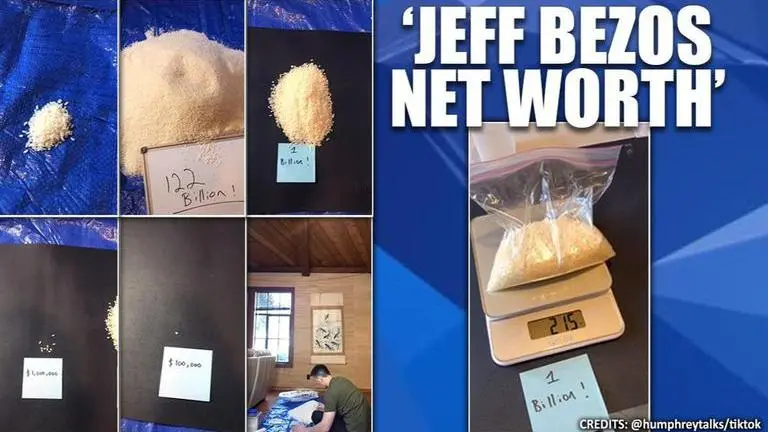 Jeff Bezos' net worth illustrated using rice grains, video creates stir online Jeff Bezos
