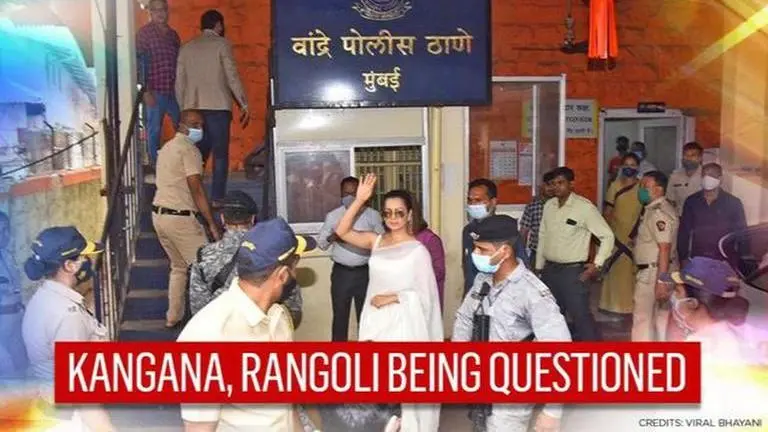 Kangana Ranaut, sister Rangoli Chandel appear before police in sedition case Kangana Ranaut, sister Rangoli Chandel final appear before police over FIR