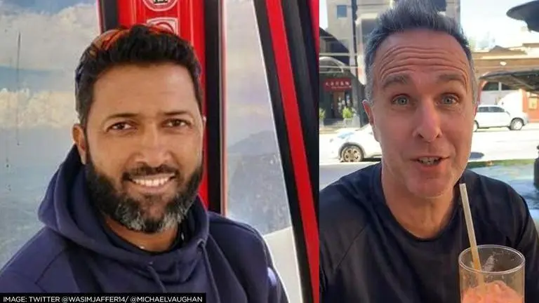 Michael Vaughan trolls Wasim Jaffer for scoring a duck in Legends Cricket League game Michael Vaughan