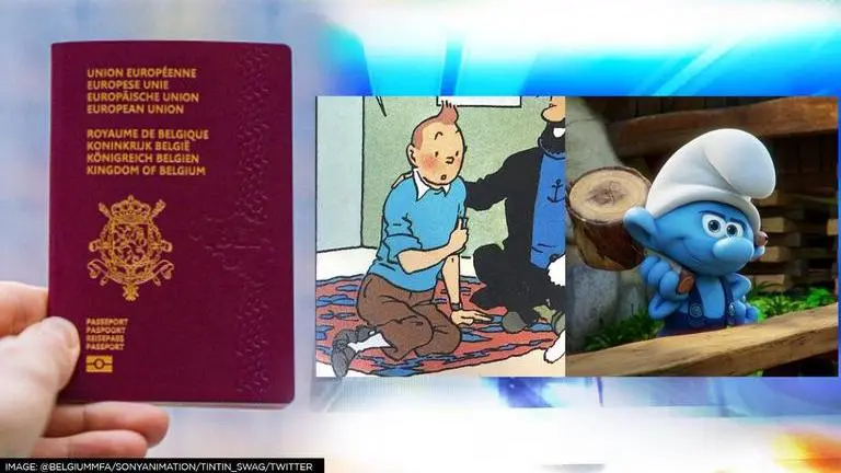 Belgium unveils new passport design featuring comic characters like Tintin & Smurfs Belgium
