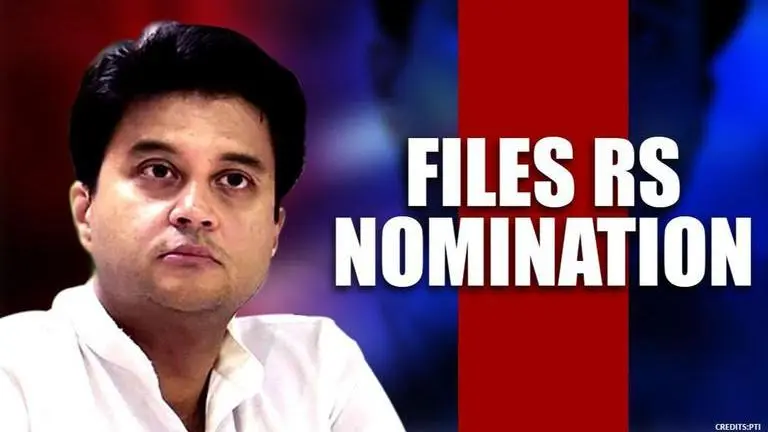 Days after joining BJP, Jyotiraditya Scindia files nomination for RS elections in Bhopal Jyotiraditya