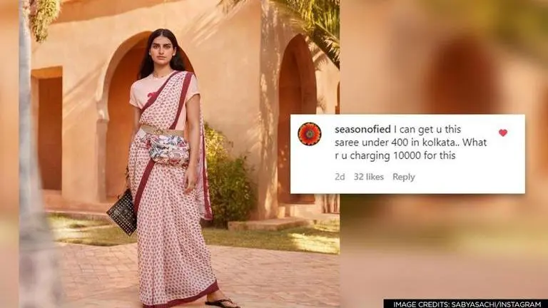 Sabyasachi H&M roasted by netizens over 10k saree; 'can get these under Rs 400 in Kolkata' Sabyasachi
