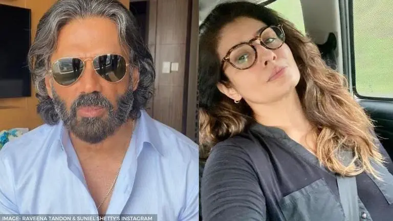 Watch Raveena Tandon, Suniel Shetty's throwback video from sets of Ek Hindustani Raveena Tandon