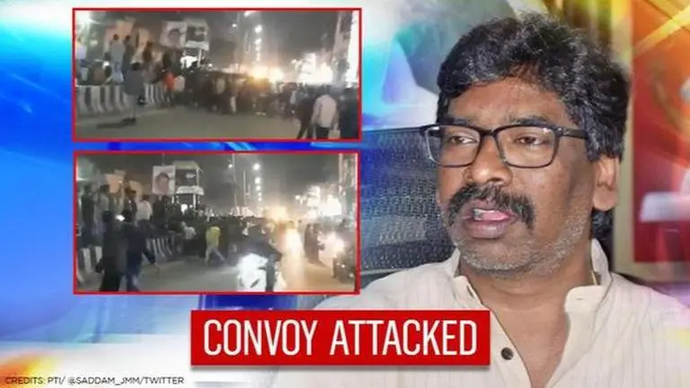 Jharkhand CM Hemant Soren's convoy attacked in Ranchi, alliance partner RJD blames BJP Jharkhand