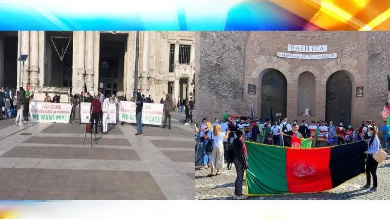 Italy: Afghan community demonstrates against Pakistan for wreaking havoc in Afghanistan Italy
