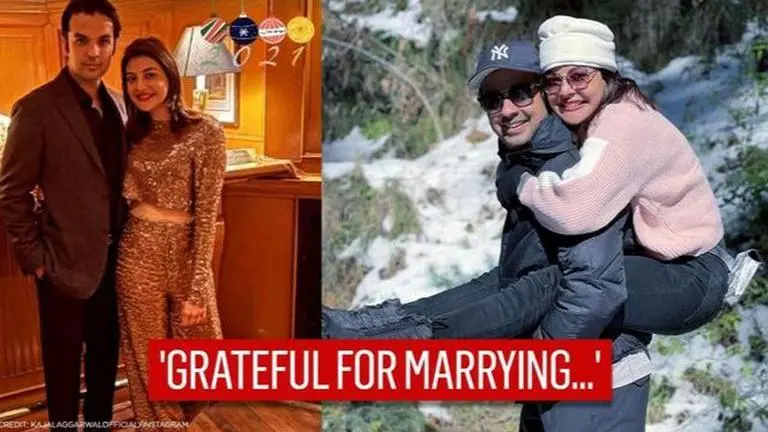 Kajal Aggarwal pens moving year-end note, says 'grateful for marrying love of my life' Kajal Aggarwal