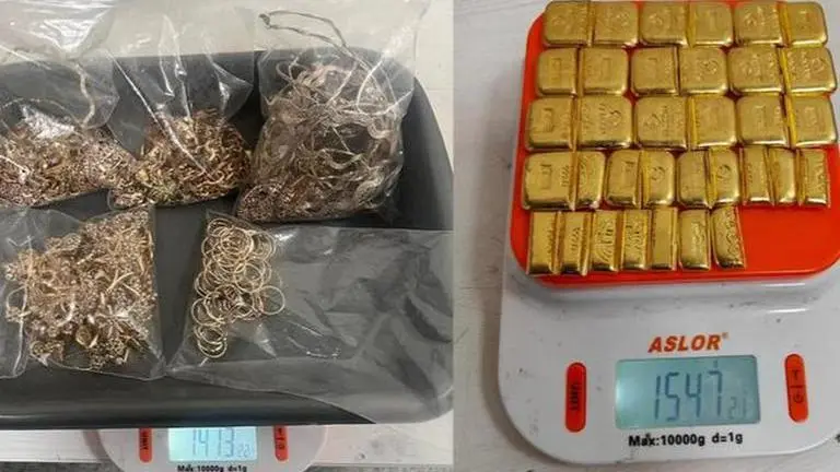 Hyderabad Airport Customs intercepted Dubai passenger; recovers gold worth Rs 1.37 crore Gold seized
