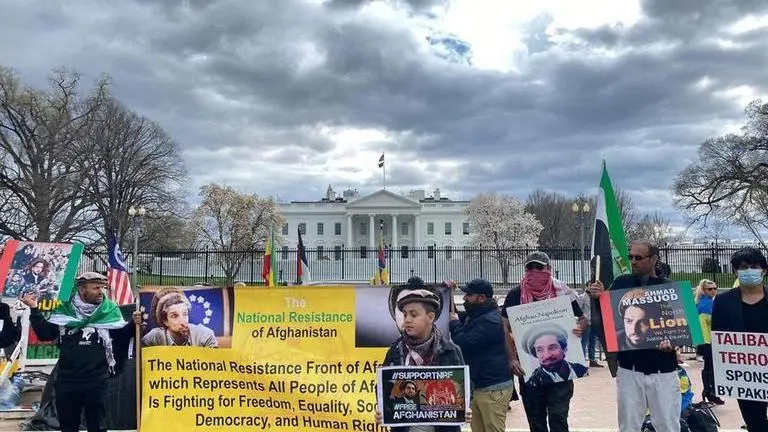 US: Afghan activists protest in front of White House against Taliban, Pakistan US