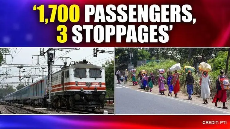 Now, around 1,700 passengers & 3 stoppages for 'Shramik Special' trains for migrants