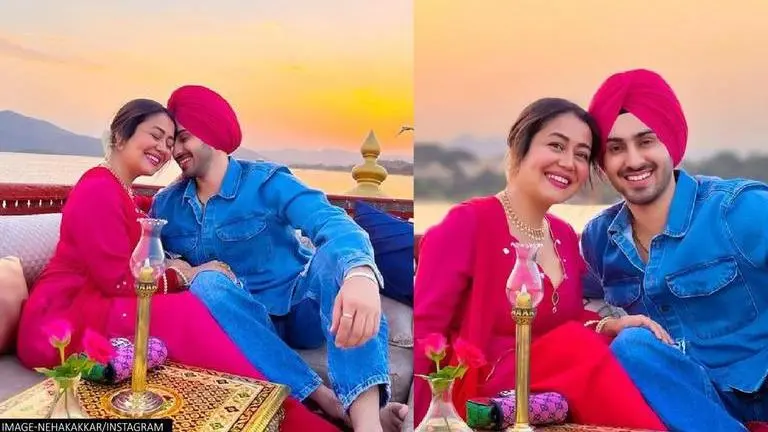 Neha Kakkar & Rohanpreet's 1st anniversary pics are straight out of fairytale; check out Neha Kakkr, Rohanpreet Singh, first wedding anniversary, romantic getaway