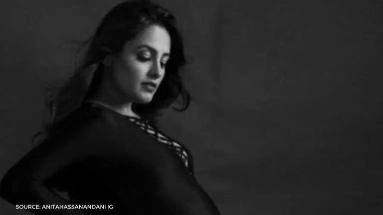 Anita Hassanandani shares monochrome pictures from pregnancy shoot; enjoys 'Beyonce vibes' Anita Hassanandani