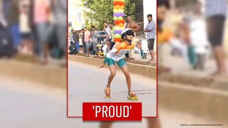 Indian girl roller skates blindfolded to cover 400 m, sets Guinness World Record World record title
