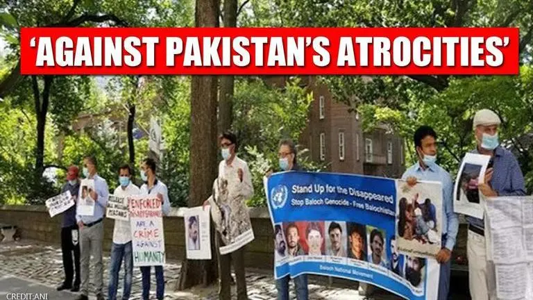 New York: Anti-Pak protest held on International Day of Victims of Enforced Disappearance International Day of Victims