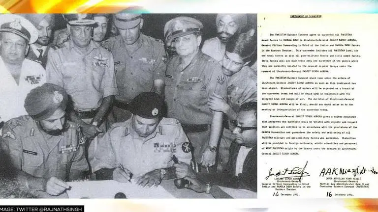 Vijay Diwas: Glimpse of Pakistan's Instrument of Surrender on 50th anniversary of 1971 war Vijay Diwas