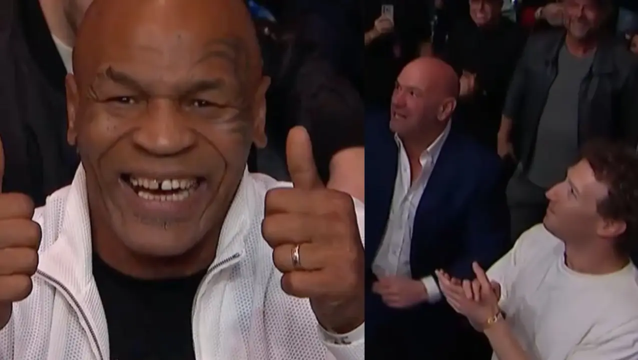 UFC 300: Mike Tyson, Chris Pratt, Mark Zuckerberg add GLITZ to the Party in Las Vegas Mike Tyson and Mark Zuckerberg at UFC 300