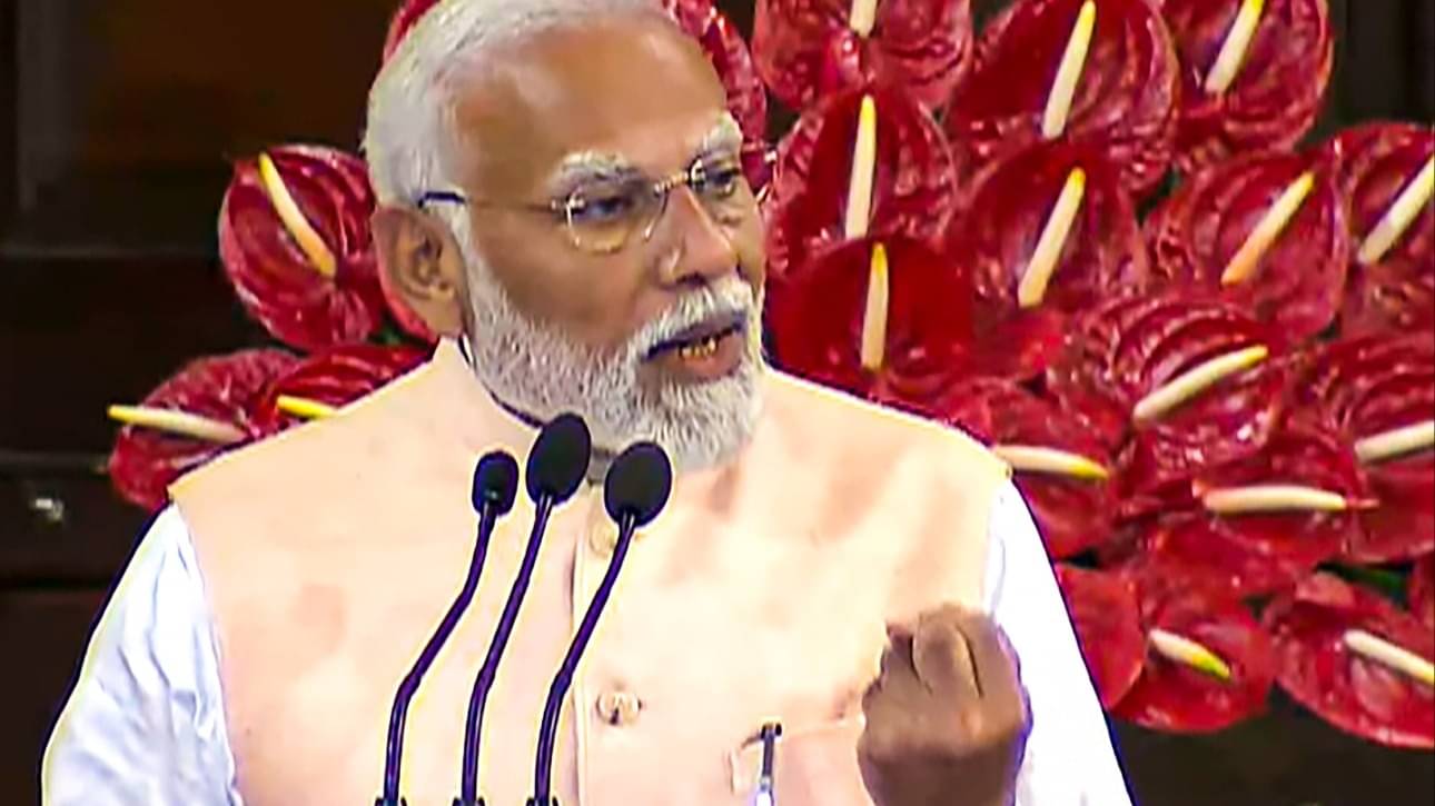 Narendra Modi at NDA Parliamentary Party Meeting