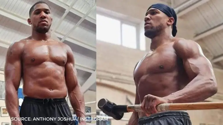 Anthony Joshua vs Tyson Fury: AJ shows off bulky physique ahead of mega showdown; watch Athony Joshua vs Tyson Fury