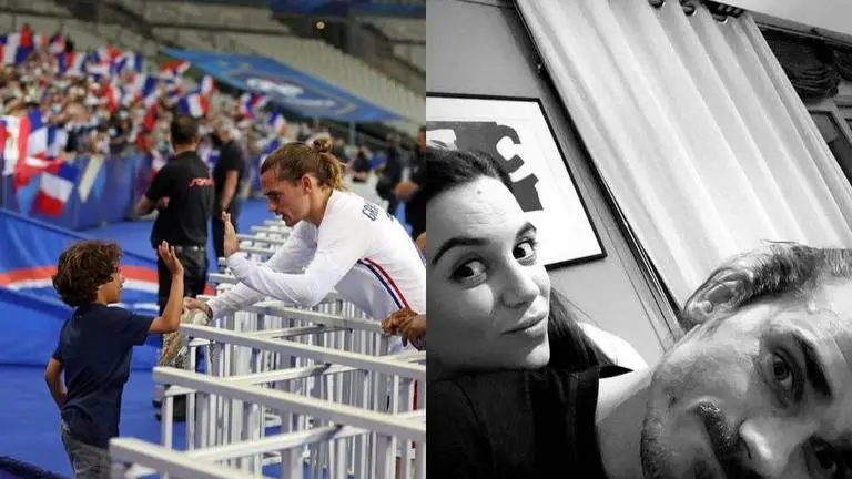 Antoine Griezmann wife Erika Choperena and their three children born on the same date Antoine Griezmann wife