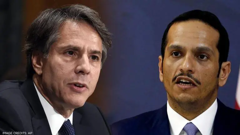 Antony Blinken thanks Qatar Deputy PM for supporting US evacuation process in Afghanistan Antony Blinken, Mohammed bin Abdulrahman Al-Thani