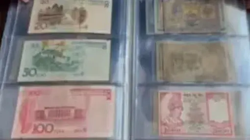 A person from rajasthan collected rare coins and notes.