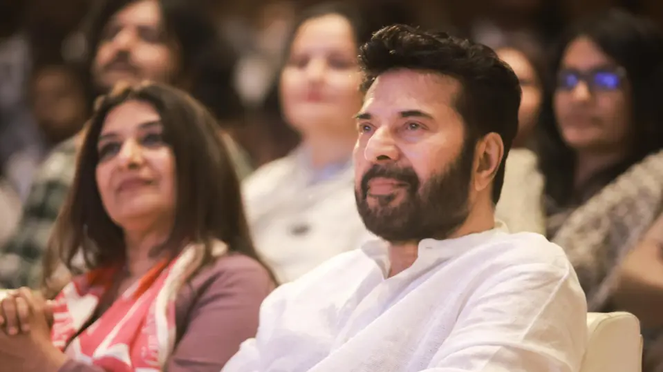 Mammootty Attends Dual Success Bash For Kaathal The Core, Kannur Squad Post Bramayugam Release Mammootty